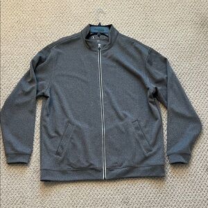 Pebble Beach Gray Full-Zip Men's Sweater